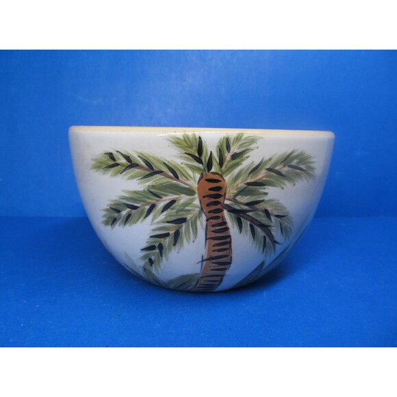 Tabletops Gallery "The Island"  Hand Painted 6"x3 1/2" Cereal Bowl GUC - Picture 1 of 8